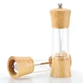 Refillable oak wood and clear acrylic manual pepper grinder mill - Oak Acrylic 6 Inch (Bubble Bag)