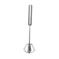 Professional semi-automatic stainless steel egg whisk for kitchen mixing and baking tasks - 12 Inch