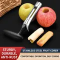 Professional stainless steel fruit corer tool for apples and pears with black ergonomic handle - Apple Corer (PP Bagged) / Black