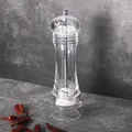 Manual 6-inch clear acrylic pepper and spice grinder for kitchen seasoning tools - Transparent Acrylic 8 Inch (Bubble Bag)