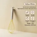 Professional food-grade yellow silicone whisk with stainless steel handle, heat resistant - Whisk / Yellow