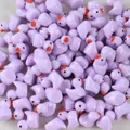 Collection de mini canards en résine violette pour décoration de micro paysage et bricolage. - Violet Solide