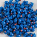 Großpackung Miniatur-Enten aus blauem Harz für DIY-Mikrolandschaften und Bastelarbeiten - Unifarben Königsblau