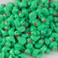 Leuchtende grüne Harz-Entenanhänger für Mikrolandschaften und handgemachten Schmuck - Festes Grün