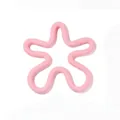 Pink flower-shaped heat-resistant silicone trivet for hot pots and pans on dining table - Pink