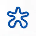 Creative blue flower shaped silicone trivet heat resistant insulation mat for kitchen dining - Blue