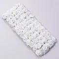 Artificial white rose flower wall panel background for wedding party decoration DIY crafts. - 144 Pieces/Pack / White