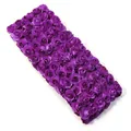 Purple artificial rose flower wall panel details for wedding DIY garland party decoration - 144 Pieces/Pack / Deep purple