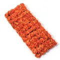 Miniature orange paper roses detail view, perfect for handmade DIY crafts and wedding party decor. - 144 Pieces/Pack / Orange