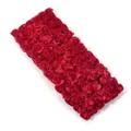 Detailed view of artificial red rose paper flower panel for DIY wedding party wall decoration. - 144 Pieces/Pack / Red