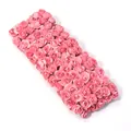Pink paper rose flowers detail, handmade DIY craft materials for wedding decoration and party walls. - 144 Pieces/Pack / Nude