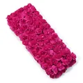 Artificial rose flower wall panel pink floral backdrop for wedding party DIY garland decoration - 144 Pieces/Pack / Rose Red