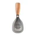 Standing silicone rice scoop with natural wooden handle and non-stick texture design - Rice Spoon