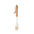 Professional silicone basting brush with durable acacia wood handle and hanging loop - Oil Brush