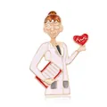 Creative cartoon doctor nurse enamel brooch pin for medical professionals accessory. - Female Doctor with Heart