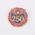 Patriotic US 250th anniversary commemorative brooch with eagle and red roses decor - USA 250th Anniversary Style (S4-6-8690)