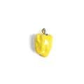 Unique yellow bell pepper brooch pin featuring sparkling rhinestones and glossy enamel. - Chili Brooch (Yellow) / Yellow