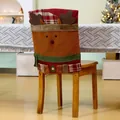 Reindeer Christmas chair cover holiday home dining room decoration size 47x50cm - Series 016-Elk(016-Elk)