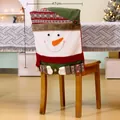 Snowman Christmas chair back cover decoration with 47cm x 50cm dimension markings - Series 017-Snowman(017-Snowman)