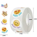 Rotolo di 8 adesivi premio emoji per insegnanti e bambini dimensioni 25mm 55mm - Serie Emoji Sorriso (C15) / 25mm/500 Adesivi/Rotolo