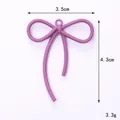 Purple spiral textured bow charm for DIY crafts, shoe decoration, and phone cases - Hollow Ribbon Bow (D3107)