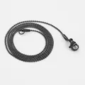 Collier chaîne minimaliste en acier inoxydable à torsion S plate noire pour superposition - Métal canon / Largeur De La Chaîne : 11 Mm (04 Mm) * 50 Cm