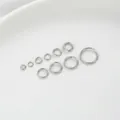 Anneaux de jonction ouverts en argent de haute qualité pour la création de bijoux DIY - Q66-7 white gold 6mmx1.0mm open ring pack [20 pieces]