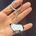 Mignon porte-clés en émail mouton à nez noir du Valais pour sacs et décoration de clés - Mouton