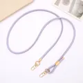 Verstelbaar lavendel gevlochten leren koord met gouden karabijnsluitingen voor tas - K4021 Verstelbare Crossbodyketting Van Pu-leer (paars) / Crossbody ketting