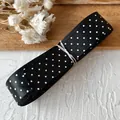 2cm breites schwarz-weiß gepunktetes Band für DIY-Haarschleifen und Bastelprojekte - 5m x 2cm / Schwarz mit weißen Punkten