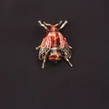 Exquisite red and black enamel bee brooch for women's fashion accessories. - Red and Black Enamel Style (J5-2-1113)