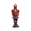 Exquisite nutcracker soldier brooch featuring colorful enamel details and sparkling rhinestones - Red Guard