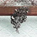 Elegante vintage grijze kristallen boeketbroche voor dames met fonkelende strass - Grijs Kristal Bloem Stijl