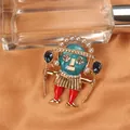 Mooie vintage barokke godheid figuur broche met blauw emaille, parels en kristallen - Barokke Godheid Figuur Stijl (SMT1005005925508747)