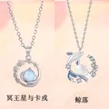 Zilveren kettingen met Pluto en Walvisval hanger ontwerpen voor dames, elegante sieraden - Pluto en Walvisval Set