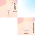 Elegant silver butterfly and bamboo necklace variants with moonlight glass accents. - 2-Piece Set (Butterfly + Bamboo)