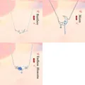 Set of 3 silver necklaces featuring bamboo, moon, and floral designs for elegant style. - 3-Piece Necklace Set 1 / Set of 3