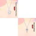 Elegant silver necklace featuring moon and dreamcatcher pendants with blue stones. - 2-Piece Set (Crescent & Dreamcatcher)