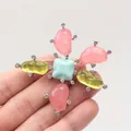Prachtige kleurrijke zeesterbroche met roze en gele harsstenen en strass details - Driekleurige Patchwork Hars Mariene Vorm (g9-5-1658)