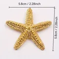 Gouden zeester broche met textuur mode-sieraden speld 5,8 cm 2,28 inch grootte - Gouden Korrelige Zeester (r8-5-8140) / Zoals afgebeeld