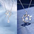Colombe de la paix élégante et collier branche d'olivier avec pendentif en zircon - Ensemble Colombe + Carpe Koï