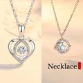 Elegant silver heart pendant and blue stone floral wreath necklace for women gift - Heartbeat and Eucalyptus