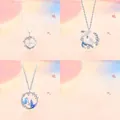 Set of three ocean-themed silver necklaces featuring whale, koi, and mermaid tail pendants - Jewelry Set Style 2