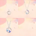 Set of three silver-toned necklaces with mermaid tail and crystal fish pendants for women - Triple Necklace (Style 3)