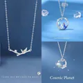 Elegant silver bamboo, mermaid tail, and planet necklaces for women, perfect gift idea - Bountiful Bamboo, Inseparable & Cosmic Planets