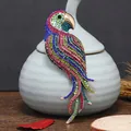 Vintage crystal-studded parrot brooch with colorful rhinestones in a SKU display - Colorful Parrot Style (SMT1005005510231011)