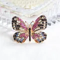 Elegante vintage vlinderbroche met veelkleurige kristallen voor modeaccessoires - Stijl 5 (Symmetrische Vijfkleurige Kristal Vlinder)