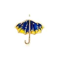 Enamel starry sky umbrella brooch with crystals for elegant suits and fashion accessories - Starry Sky Umbrella Style (A0-6-5876) / 3.5x3.5cm