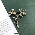 Vintage barokke gouden takbroche met elegante parels voor dames - Parel Wens Tak (22)