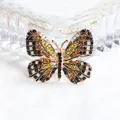 Elegante vintage vlinderbroche met kleurrijke fonkelende strass steentjes voor damesmode - Vlinder Stijl 4